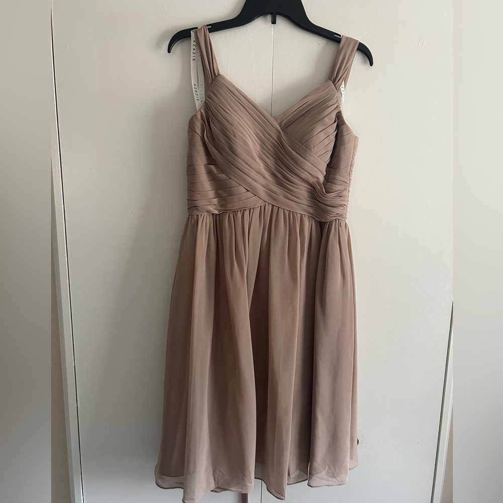Azazie Strapless Mauve Dress